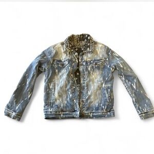 Blue Denim Valabasas Small  Blue Denim Jacket with Bandana Lining - Men